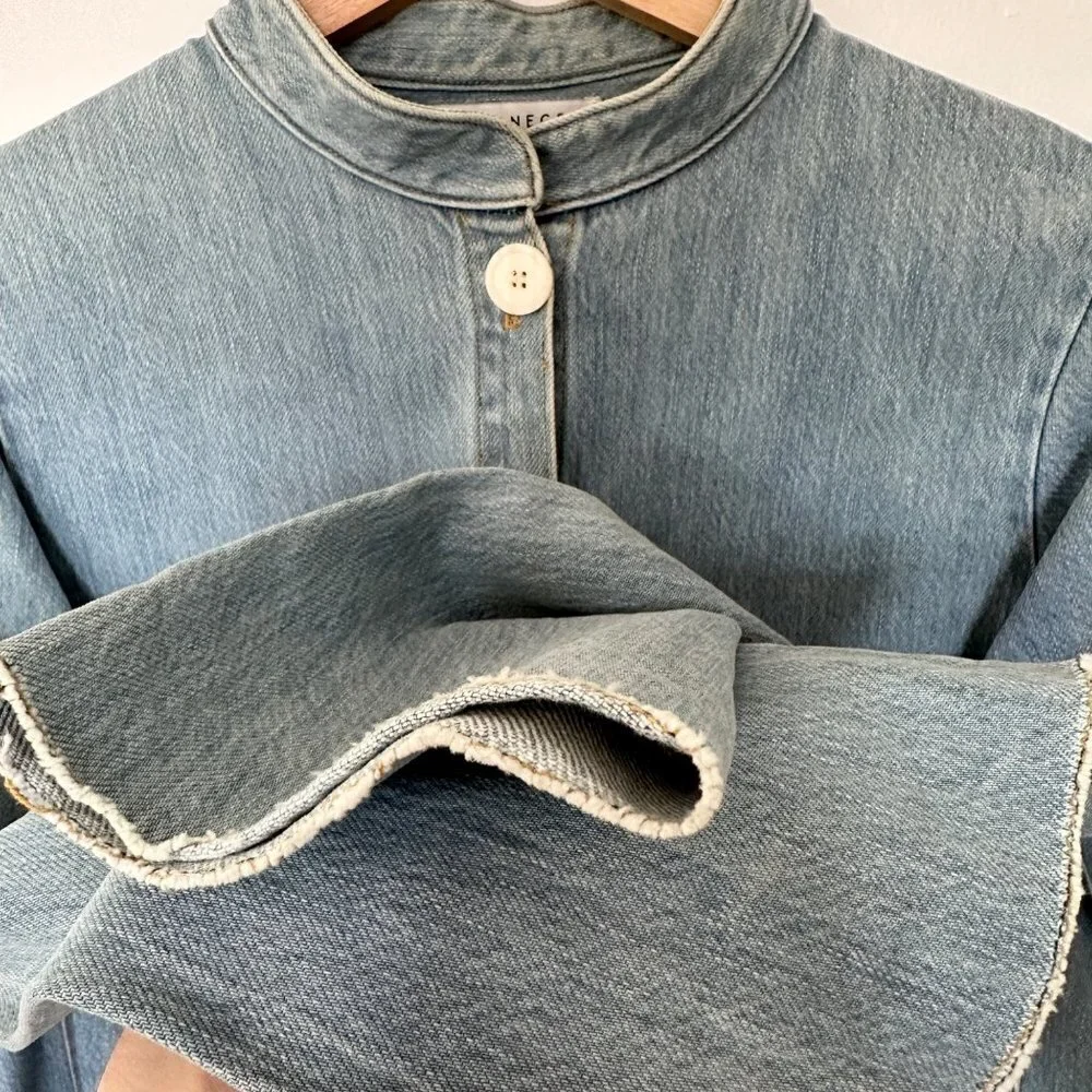 Women's SELVA NEGRA Size S Lucille Jacket, Sea Salt Pockets Ruffle $300 - Picture 6 of 16